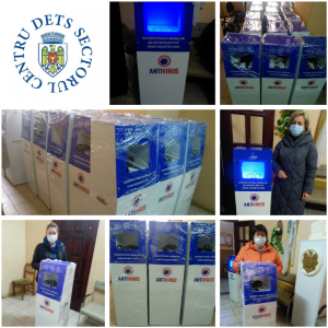 Repartizarea stațiilor de dezinfectare a mâinilor în instituțiile din subordinea DETS sectorul Centru